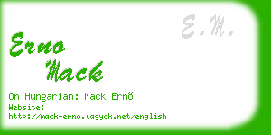 erno mack business card
