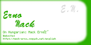 erno mack business card